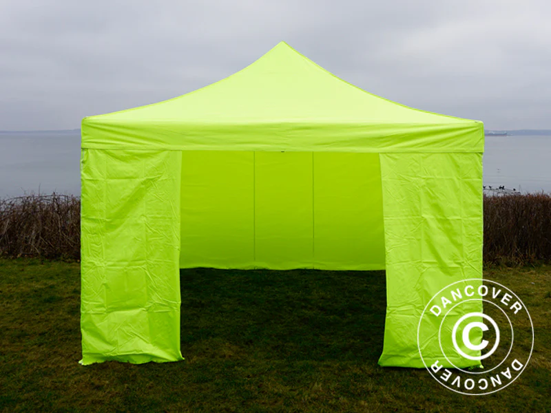 Namiot Ekspresowy FleXtents Xtreme 50 4x4m Jaskrawożółty/zielony, mq 4 ściany boczne - Image 9
