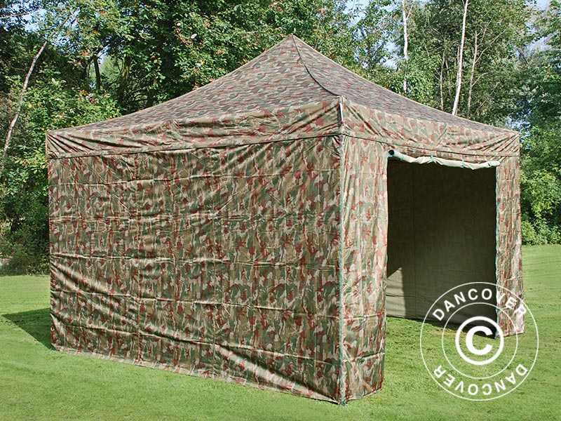 Namiot Ekspresowy FleXtents Xtreme 50 4x4m Kamuflaż/Wojskowy, mq 4 ściany boczne - Image 15