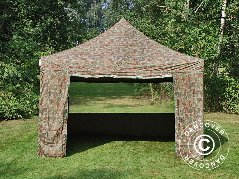Namiot Ekspresowy FleXtents Xtreme 50 4x4m Kamuflaż/Wojskowy, mq 4 ściany boczne - Image 3