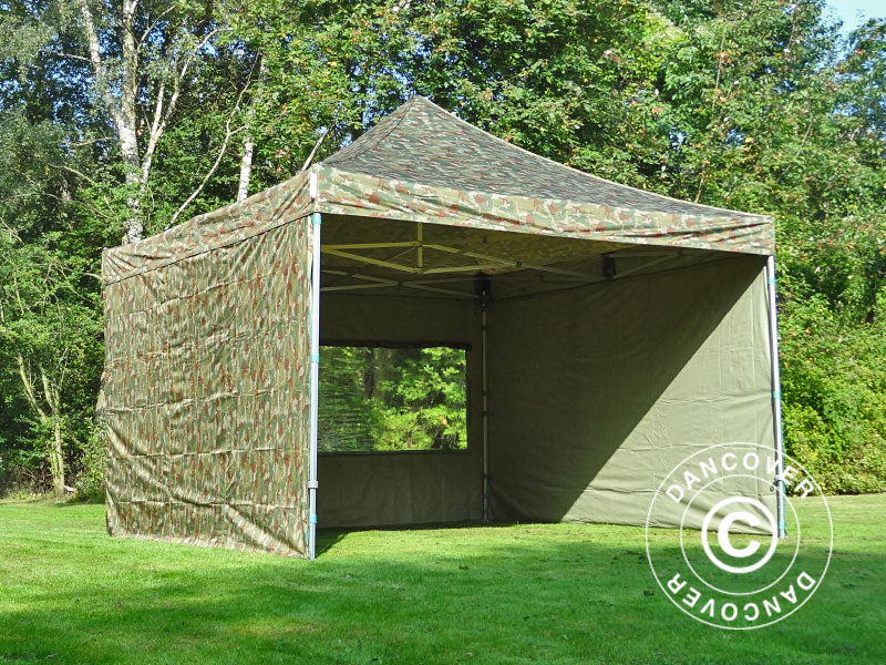 Namiot Ekspresowy FleXtents Xtreme 50 4x4m Kamuflaż/Wojskowy, mq 4 ściany boczne - Image 4