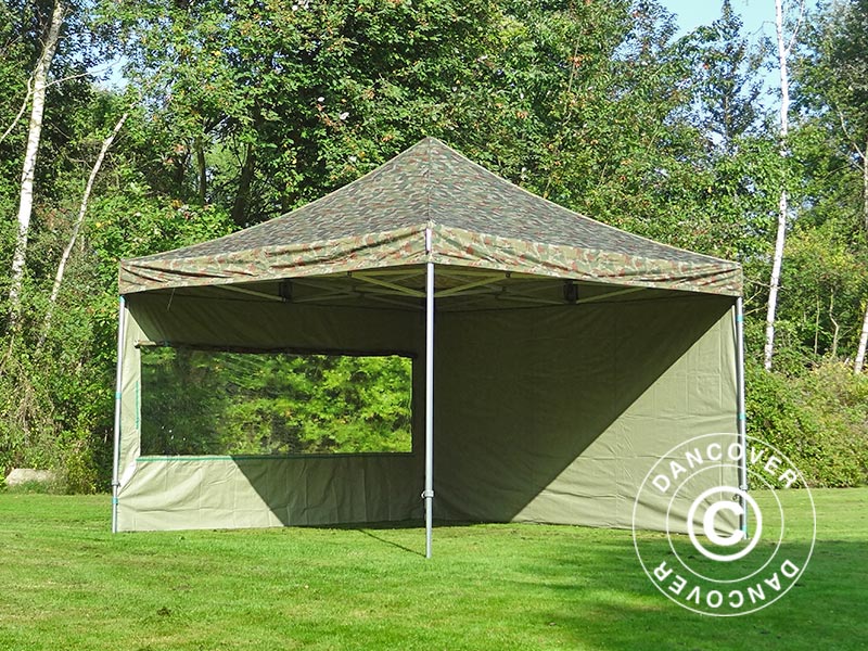 Namiot Ekspresowy FleXtents Xtreme 50 4x4m Kamuflaż/Wojskowy, mq 4 ściany boczne - Image 6