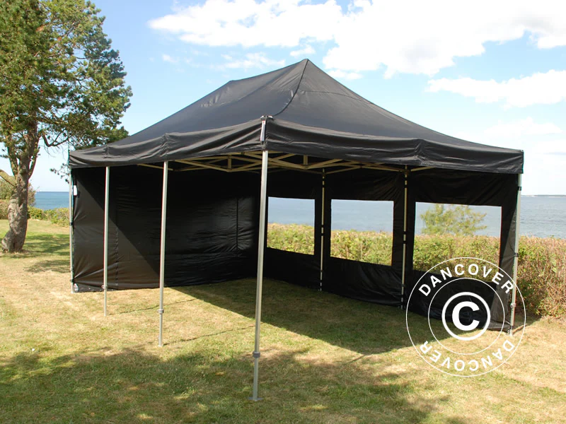 Namiot Ekspresowy FleXtents Xtreme 50 4x6m Czarny, mq 8 ściany boczne - Image 5