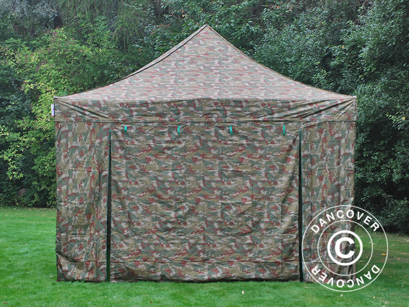 Namiot Ekspresowy FleXtents Xtreme 50 4x6m Kamuflaż/Wojskowy, mq 8 ściany boczne - Image 10