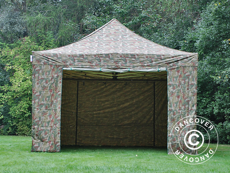 Namiot Ekspresowy FleXtents Xtreme 50 4x6m Kamuflaż/Wojskowy, mq 8 ściany boczne - Image 4