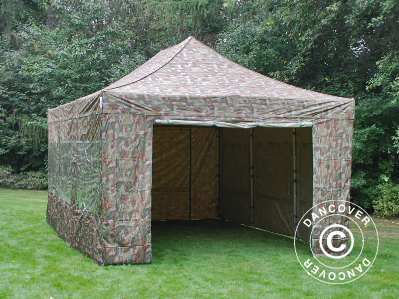 Namiot Ekspresowy FleXtents Xtreme 50 4x6m Kamuflaż/Wojskowy, mq 8 ściany boczne - Image 5
