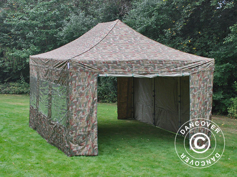 Namiot Ekspresowy FleXtents Xtreme 50 4x6m Kamuflaż/Wojskowy, mq 8 ściany boczne - Image 7