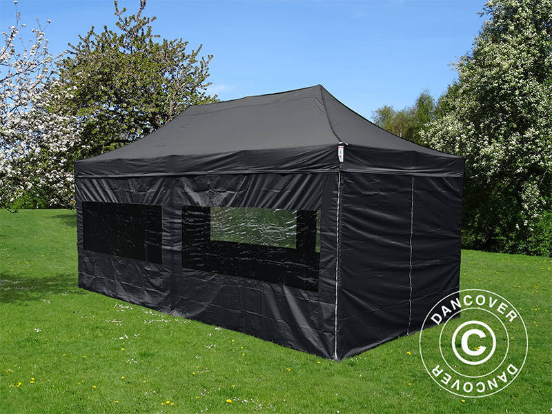 Namiot Ekspresowy FleXtents Xtreme 50 4x8m Czarny, mq 6 ściany boczne - Image 3