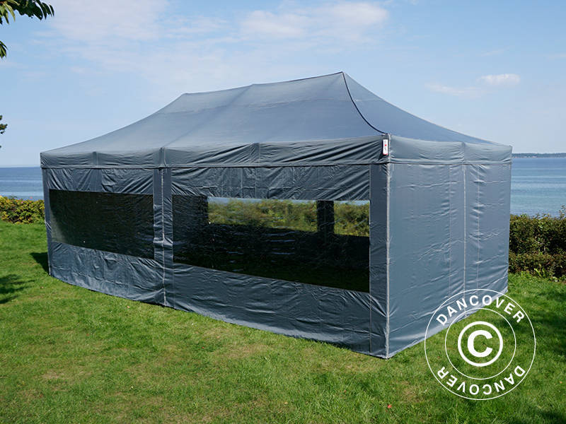 Namiot Ekspresowy FleXtents Xtreme 50 4x8m Szary, mq 6 ściany boczne - Image 3