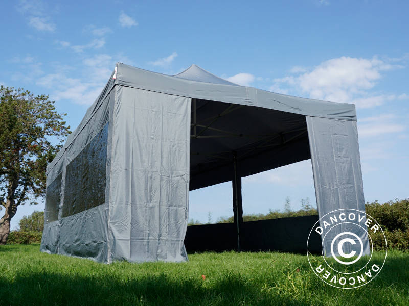 Namiot Ekspresowy FleXtents Xtreme 50 4x8m Szary, mq 6 ściany boczne - Image 8