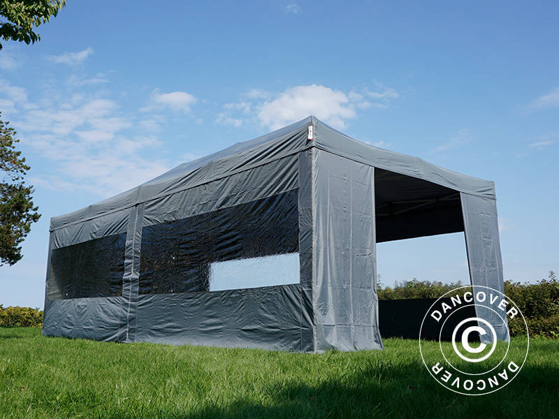 Namiot Ekspresowy FleXtents Xtreme 50 4x8m Szary, mq 6 ściany boczne - Image 9