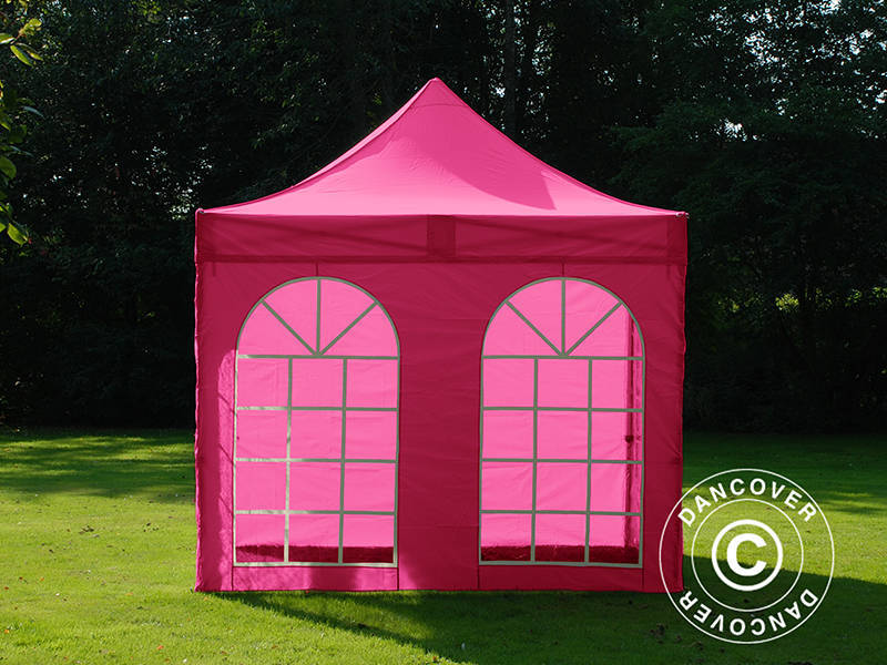 Namiot Ekspresowy FleXtents Xtreme 50 Vintage Style 3x3m Różowy, mq 4 ściany boczne - Image 2