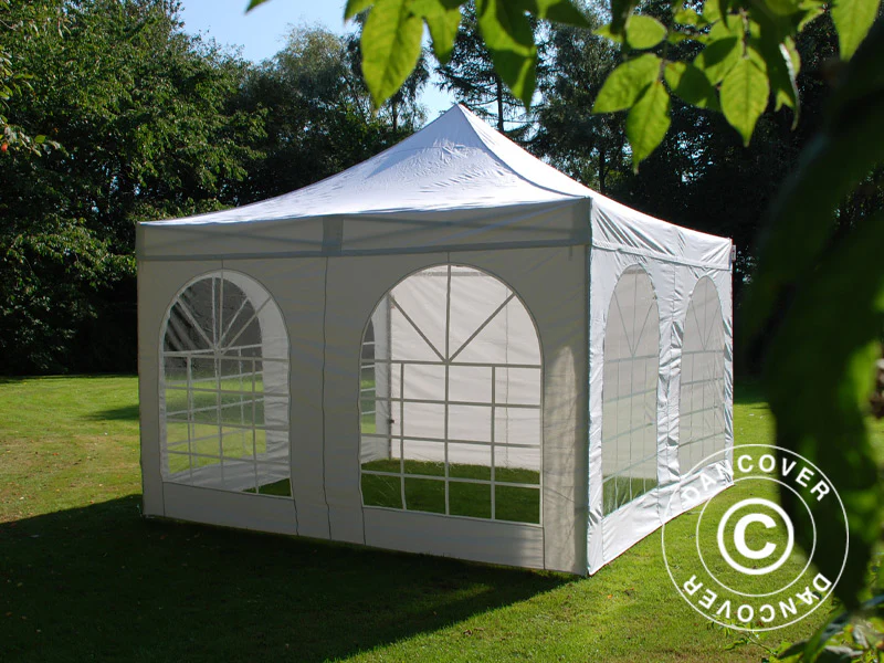 Namiot Ekspresowy FleXtents Xtreme 50 Vintage Style 4x4m Biały, mq 4 ściany boczne - Image 9