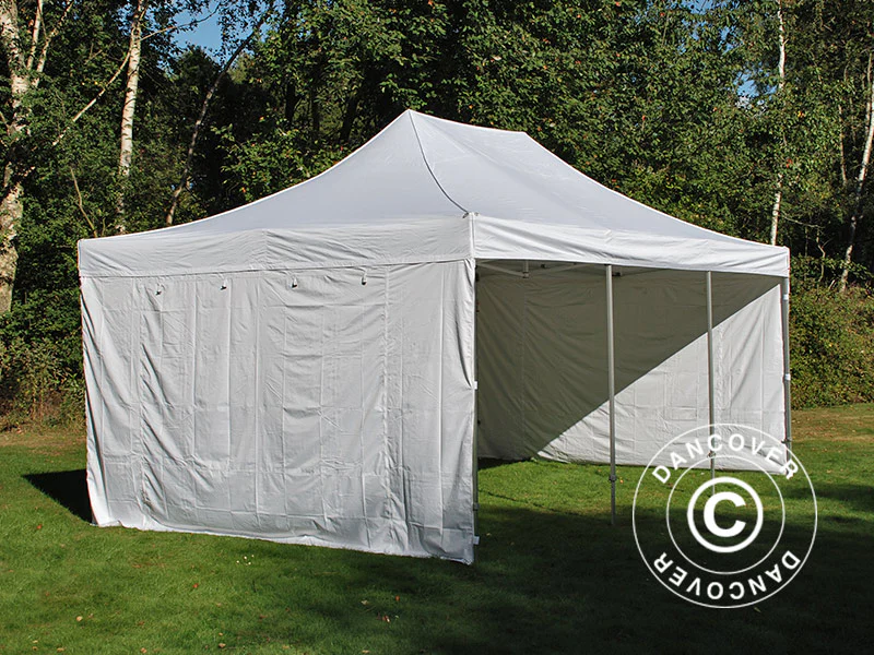 Namiot Ekspresowy FleXtents Xtreme 50 Vintage Style 4x6m Biały, mq 8 ściany boczne - Image 12
