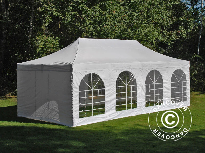 Namiot Ekspresowy FleXtents Xtreme 50 Vintage Style 4x8m Bialy, mq 6 sciany boczne - Image 7