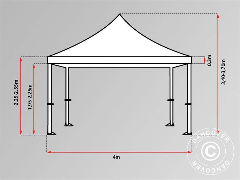 Namiot Ekspresowy FleXtents Xtreme 60 4x8m Biały - Image 9