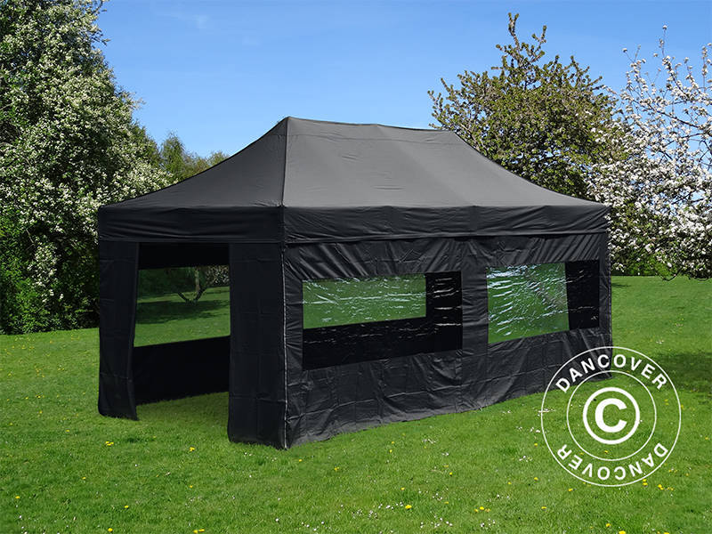 Namiot Ekspresowy FleXtents Xtreme 60 4x8m Czarny, mq 6 ściany boczne - Image 5