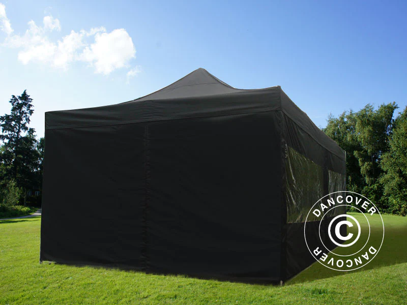 Namiot Ekspresowy FleXtents Xtreme 60 4x8m Czarny, mq 6 ściany boczne - Image 9