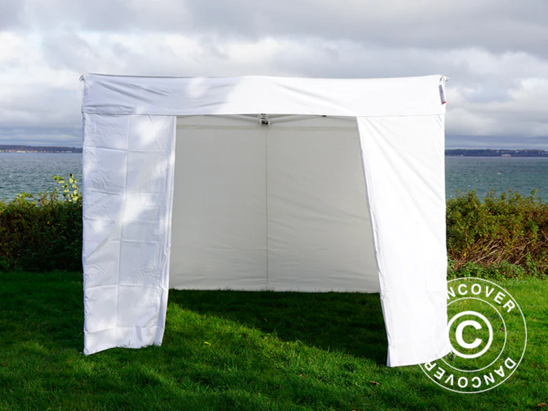 Namiot FleXtents® PRO Exhibition ze ścianami bocznymi, 3x3m, biały, trudnopalny - Image 16