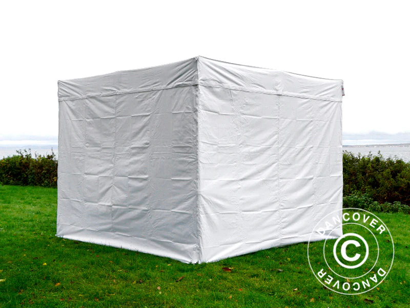 Namiot FleXtents® Xtreme Exhibition 50 ze ścianami bocznymi, 3x3m, biały, trudnopalny - Image 18