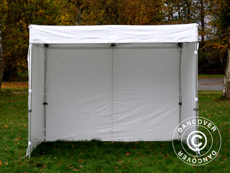 Namiot FleXtents® Xtreme Exhibition 50 ze ścianami bocznymi, 3x3m, biały, trudnopalny - Image 7