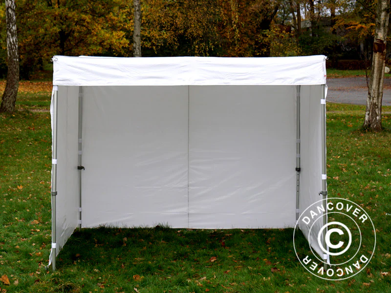 Namiot FleXtents® Xtreme Exhibition 50 ze ścianami bocznymi, 3x3m, biały, trudnopalny - Image 9