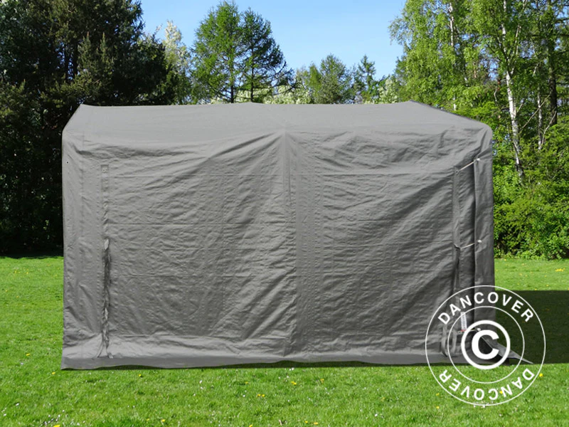 Namiot garażowy Basic 3,3x3,6x2,4 m PE, szary - Image 7