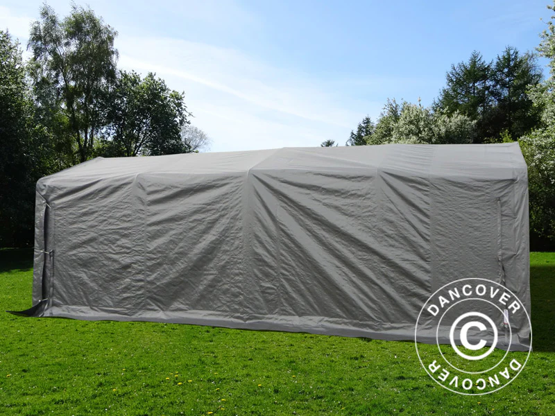 Namiot garażowy Basic 3,3x7,2x2,4 m PE, szary - Image 6