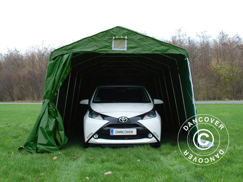 Namiot garażowy PRO 3,3x6x2,4m PCV, Zielony - Image 2