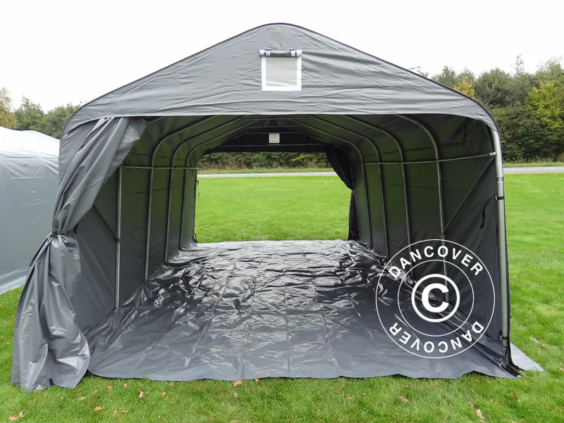 Namiot garażowy PRO 3,6x6x2,7m PCV z podłogą, szary - Image 10