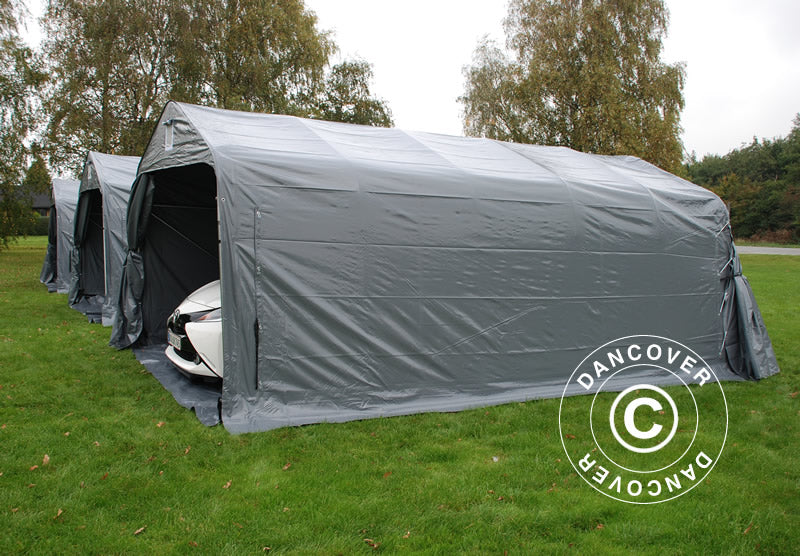 Namiot garażowy PRO 3,6x6x2,7m PCV z podłogą, szary - Image 3