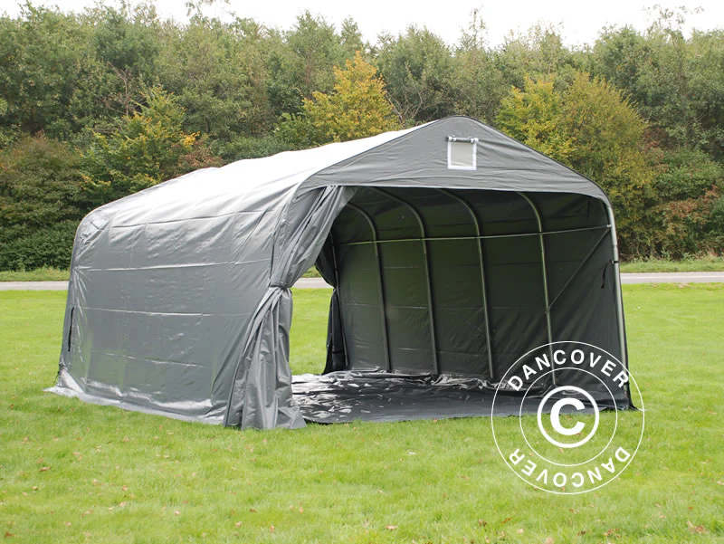 Namiot garażowy PRO 3,6x6x2,7m PCV z podłogą, szary - Image 7