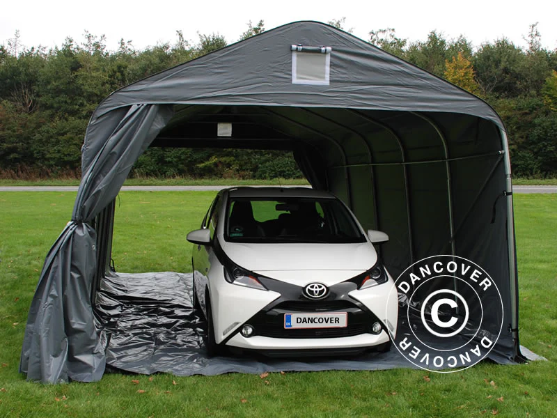 Namiot garażowy PRO 3,6x6x2,7m PCV z podłogą, szary - Image 8