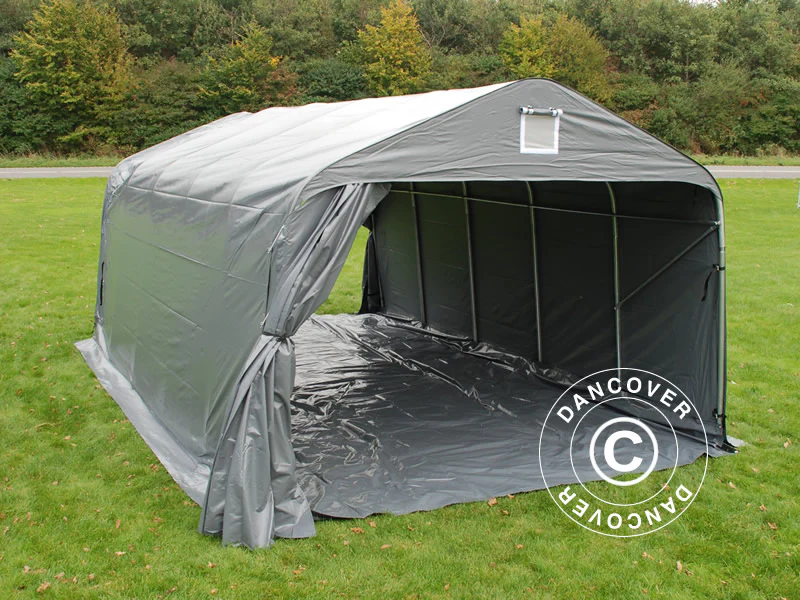 Namiot garażowy PRO 3,6x6x2,7m PCV z podłogą, szary - Image 9