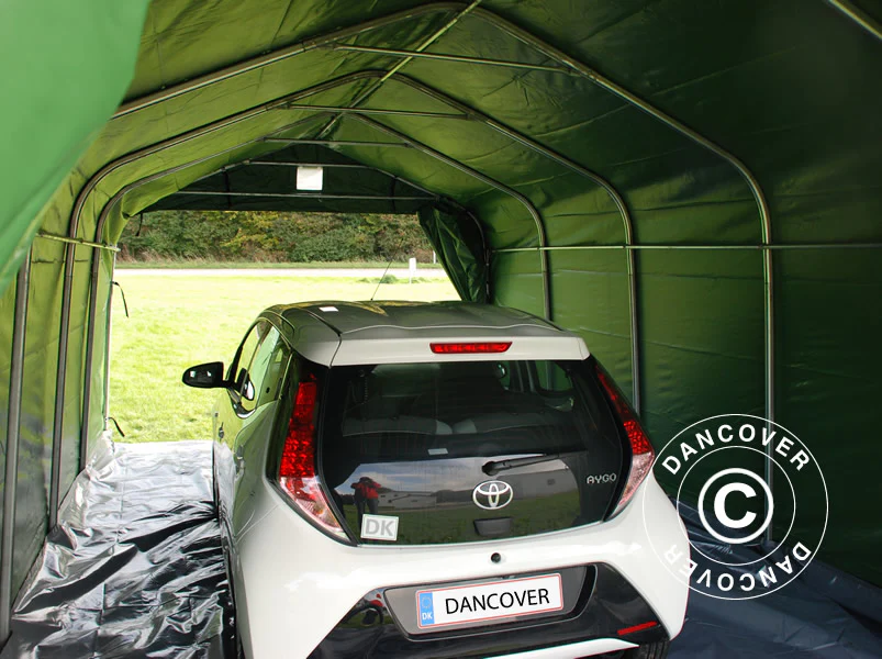 Namiot garażowy PRO 3,6x6x2,7m PCV z podłogą, zielony - Image 3