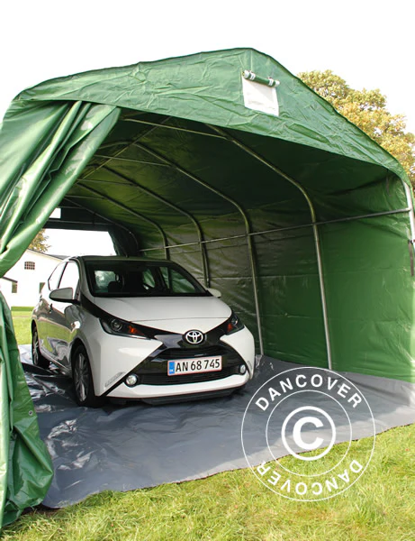 Namiot garażowy PRO 3,6x6x2,7m PCV z podłogą, zielony - Image 4