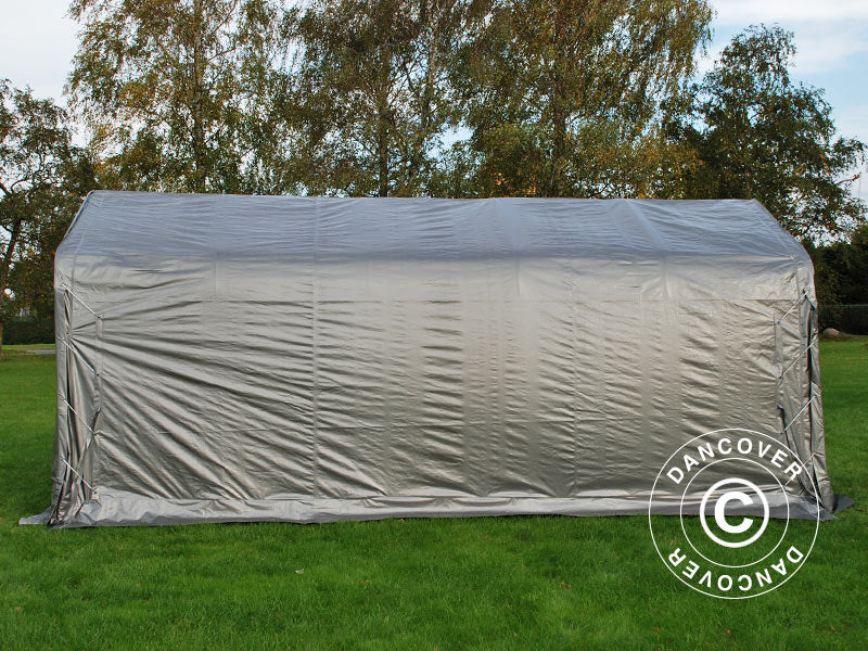 Namiot garażowy PRO 3,6x6x2,7m PE z podłogą, szary - Image 8