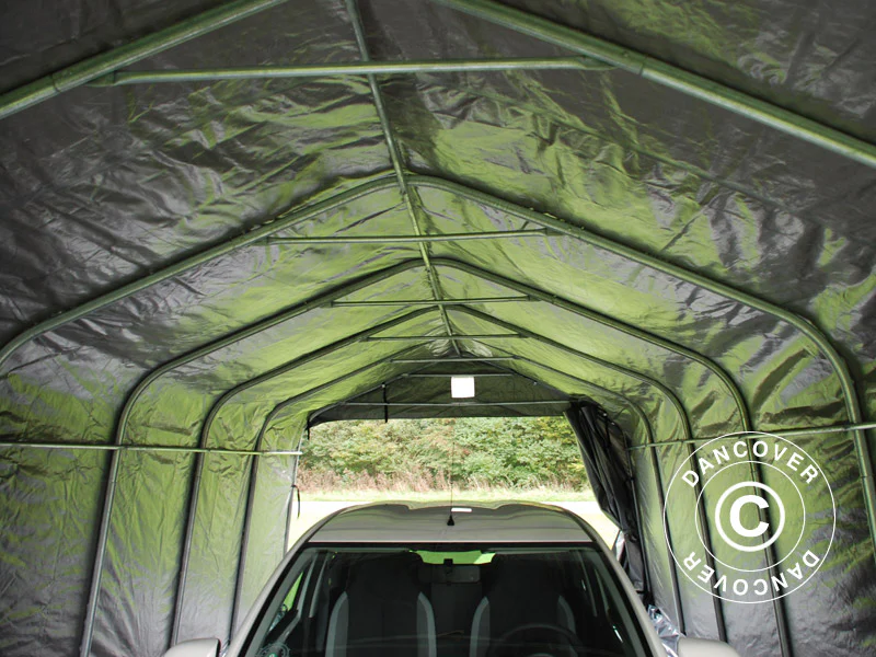 Namiot garażowy PRO 3,6x6x2,7m PE z podłogą, szary - Image 9