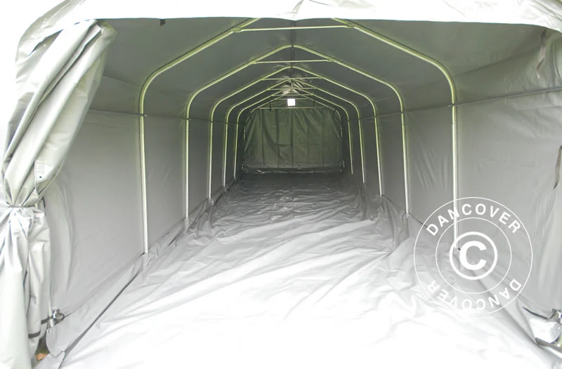 Namiot garażowy PRO 3,6x7,2x2,68m PCV z podłogą, Szary - Image 10