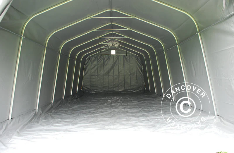 Namiot garażowy PRO 3,6x8,4x2,7m PCV z podłogą, szary - Image 11