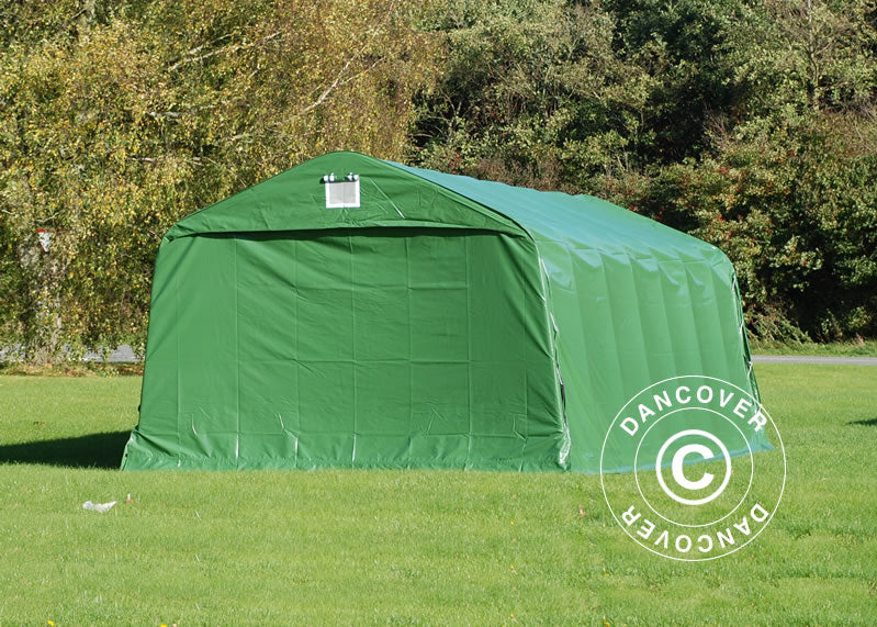 Namiot garażowy PRO 3,6x8,4x2,7m PCV z podłogą, zielony - Image 8