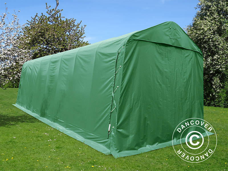 Namiot garażowy PRO 3,77x9,7x3,18m PCV, Zielony - Image 7