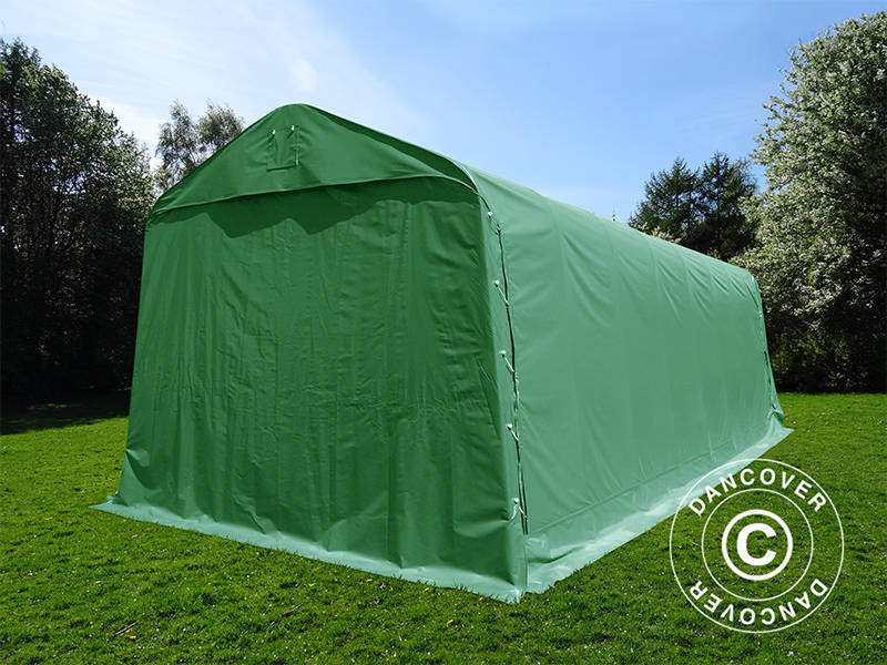 Namiot garażowy PRO 3,77x9,7x3,18m PCV, Zielony - Image 9