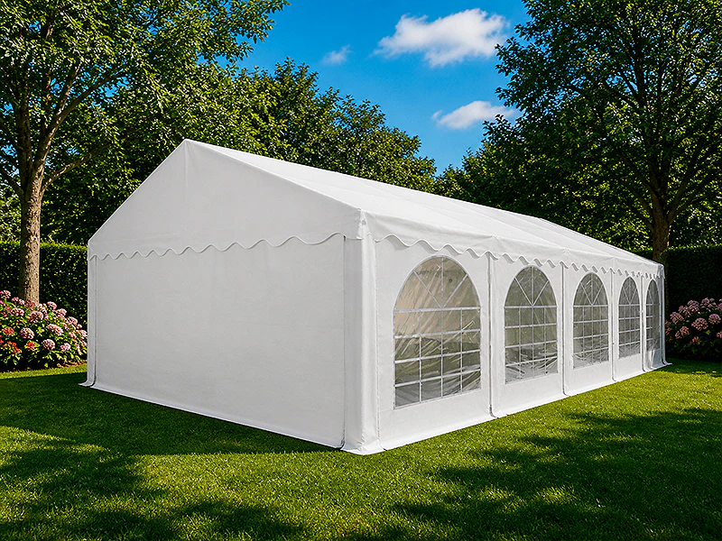 Namiot imprezowy Basic 6x10m PVC 700, Biały - Image 2