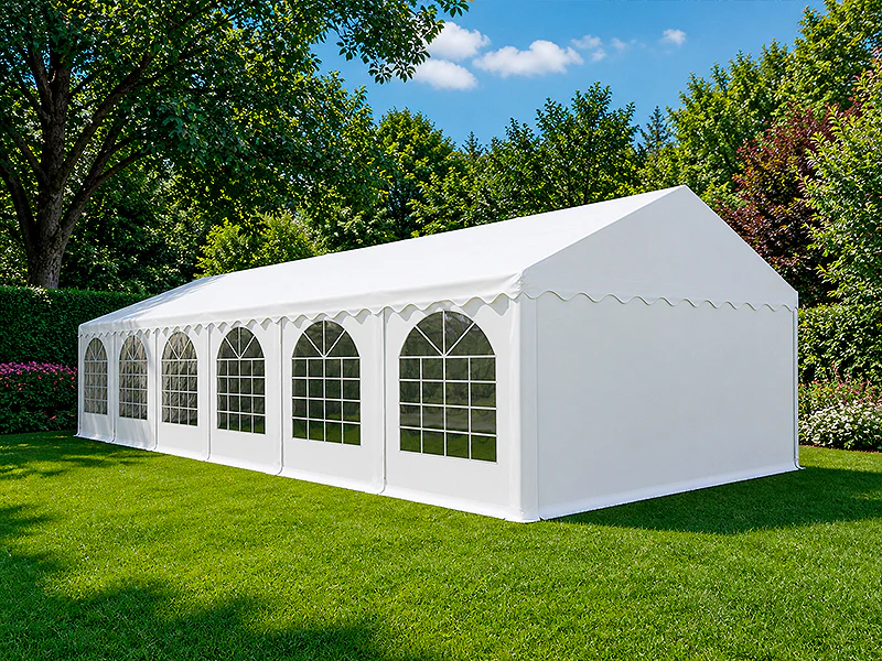 Namiot imprezowy Basic 6x12m PVC 700, Biały - Image 3