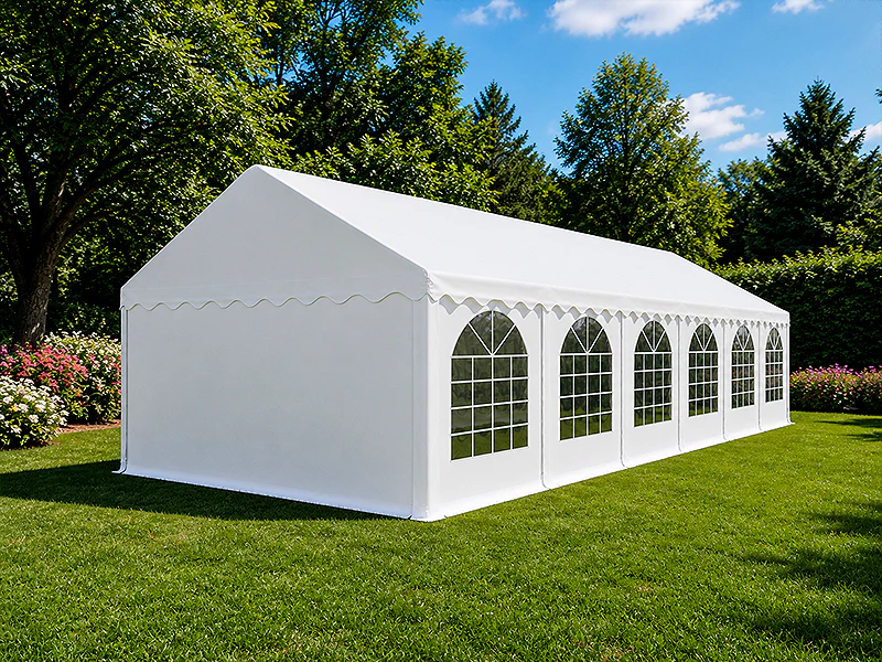 Namiot imprezowy Basic 6x12m PVC 700, Biały - Image 4