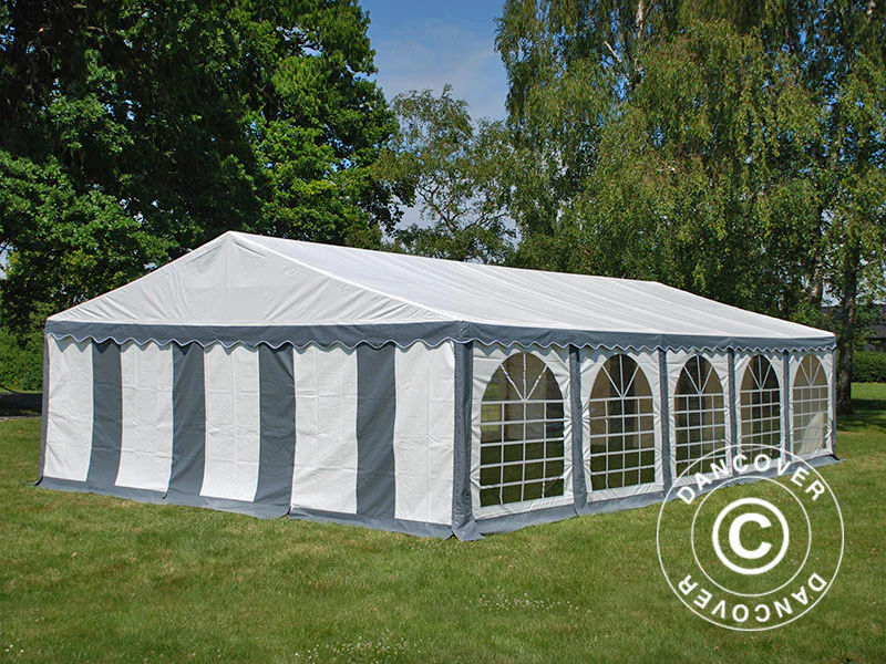 Namiot imprezowy Exclusive 5x12m PVC 900, Szary/Biały - Image 2
