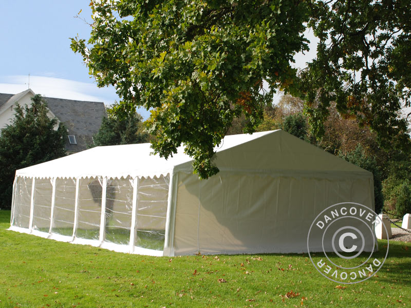 Namiot imprezowy Exclusive 6x12m PVC 900, Panoramiczne Okna, Biały - Image 2