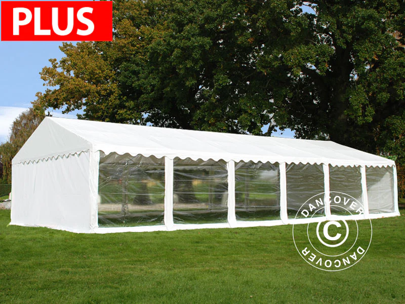 Namiot imprezowy Exclusive 6x12m PVC 900, Panoramiczne Okna, Biały - Image 6