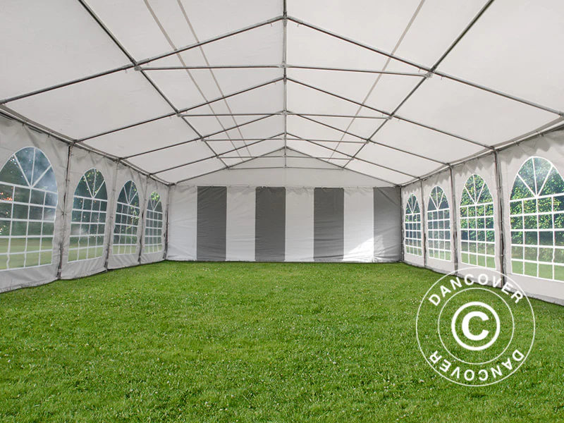 Namiot imprezowy Exclusive 6x12m PVC 900, Szary/Biały - Image 11