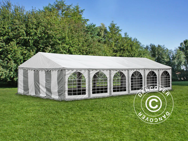 Namiot imprezowy Exclusive 6x12m PVC 900, Szary/Biały - Image 3